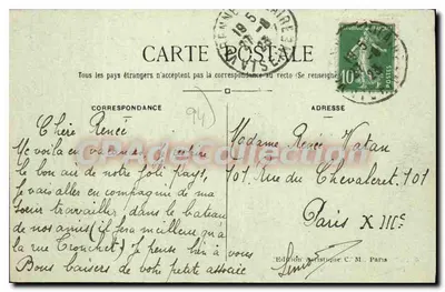 A Marne entre as Ilhas — La Varenne-Saint-Hilaire — C. M. — Verso