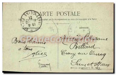 Vincennes — Vista Geral do castelo — C.M. — Verso