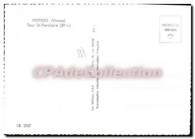 Torre St-Porchaire — Poitiers (Vienne) — Les Editions d'Art, Paris — Verso