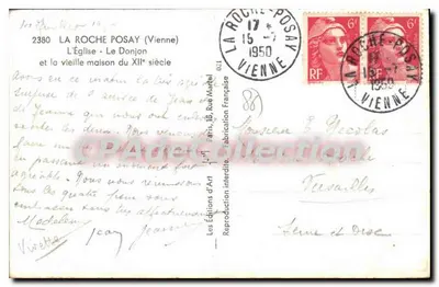 La Roche-Posay — L'Église et la vieille maison du XIIe siècle — Les Éditions d'Art — Verso