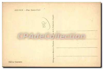 Loudun - Praça Santa Cruz — editor Constanty, n°86 — Verso