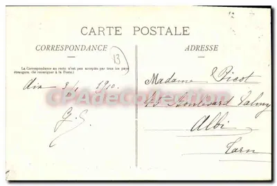 Aix-en-Provence - Le Cours Mirabeau — kolekcja C. Martinet — Rewers