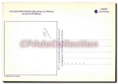 Aix-en-Provence — Cours Mirabeau — Leicagraphie J. Guillard, agencja Scope — Rewers