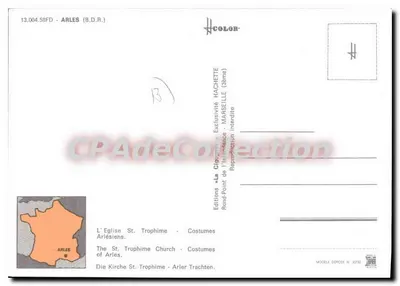 Kościół Świętego Trofima — Arles — Wydawnictwo Hachette — Rewers