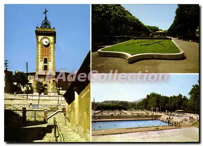 Aubagne — vista da torre da igreja, do parque e da piscina — Edições 'La cigogne'