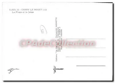 CARRY LE ROUET (13) — La Plage et la Jetée — Éditions La Cigogne — Rewers