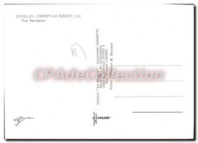 CARRY LE ROUET — Widok z powietrza — Wydawnictwo 'La Cigogne' — Rewers