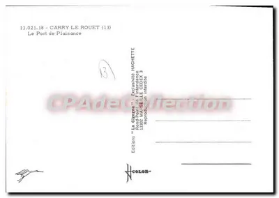 O Portinho de Praia — Carry Le Rouet (13) — Edições 'La Cigogne' — Verso