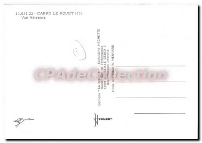 CARRY LE ROUET — Vista aérea — Edições La Cigogne — Verso