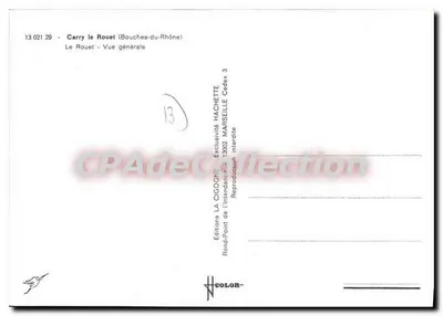 Carry le Rouet — Vista geral — Éditions LA CIGOGNE — Verso