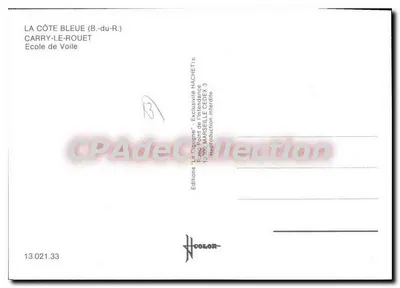 Carré-le-Rouet — Escola de Vela — Edições La Digue — Verso