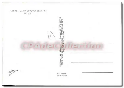 CARRY-LE-ROUET (B.-du-Rh) — O porto — Edições Rond-Point HACHETTE — Verso