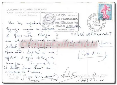 Porto dos Pescadores — CARRY-LE-ROUET (Bouches-du-Rhône) — editor 'E. K. B. 2715' e 'Procedé 301' — Verso