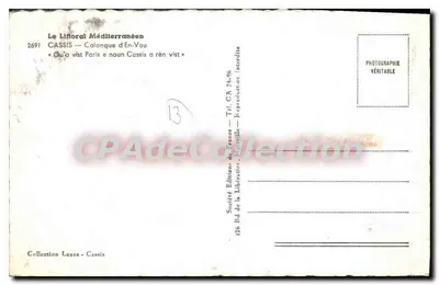 Calanque d'En-Vau — Cassis — Société Littoral Méditerranéen n°2691 — Rewers