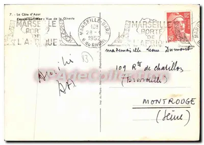 Cassis-sur-Mer — Vista da Gineste — TANNER 1936 — Verso