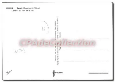 卡西斯（罗讷河口省）——港口入口和港口——Éditions LA CIGOGNE出版 — 背面