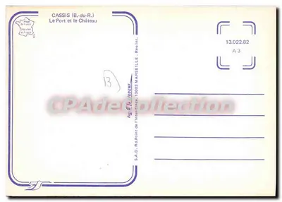 Cassis (B.-du-R.) — Port i Zamek — Wydawnictwo S.A.D. Intendancyjne, 13003 Marsylia — Rewers