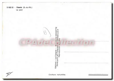 Cassis — O porto — Edições La Cigogne — Verso