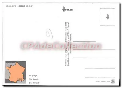 Cassis — Plaża — Wydawnictwo Hachette — Rewers