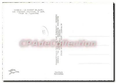 La Ciotat (B.-du-R.) — Port i zbiorniki morskie, wybrzeże Figuerolles — Presses-Diffusion S.A. - Monako — Rewers