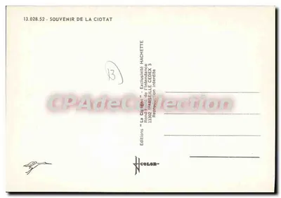 Ciotat — Pamiątka z Ciotat — Wydawnictwo Hachette — Rewers