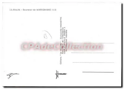 Marignane — Pamiątka z MARIGNANE — Wydawnictwo Hachette — Rewers