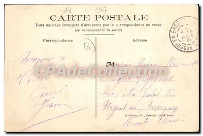 Marsylia — Przecinek Cannebière i Cours Saint-Louis — M. O. — Rewers