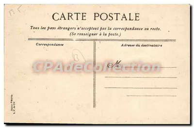 Exposição Colonial. Marselha 1906. Pavilhão das Minas e Florestas — editor L.V. & Cie — Verso