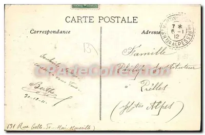 Marseille — Het Prado, gezien vanaf de Strand — Cendouillet & Byrrh — Achterkant