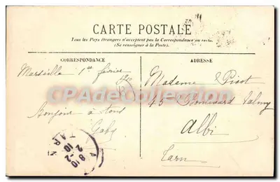 Marseille — Grand Théâtre Municipal — EL. n°86 — Verso