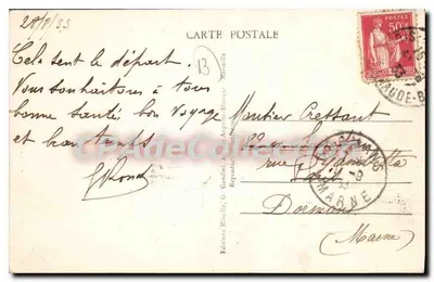 Marselha, a « Chappé Belle » — cena portuária com poema — Edições G. Gandini, n°4 — Verso