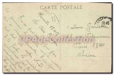 Un colpo di maestrale a Marsiglia!... — Foto Bourre, edit. Rue Pavillon - Marsiglia — Verso