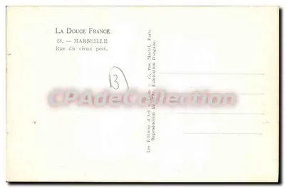 Rue du Vieux Port — Marseille — Éditions d'Yslon — Verso