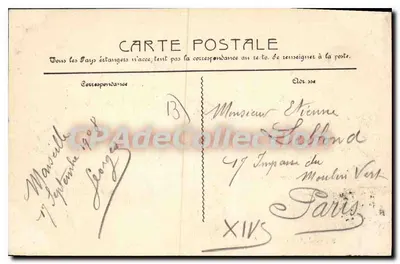 Marselha. Carregamento de um Paquebote — P. Faujour, n°288 — Verso