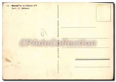 Marsiglia : Uscita dei pescatori — Il Castello d'If — Igahner 1935 — Verso