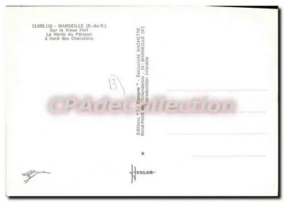Marselha - Venda do Peixe a bordo dos Chalutiers — La Cigogne — Verso