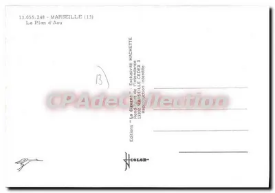 Plan d'Aou — Marsylia — Wydawnictwo La Cigogne — Rewers