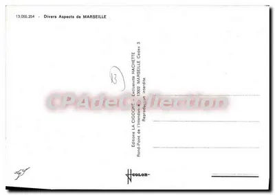 Marseille — Diversos Aspectos — Éditions LA CICOGNE — Verso