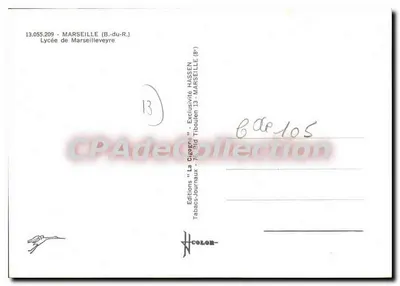 A Cegonha — Liceu de Marseilleveyre — Edições Jornais — Verso