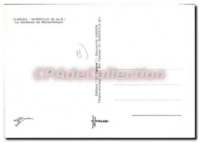Marseille — Rezydencja Marseilleveyre — Wydawnictwo 'La Cigogne' — Rewers