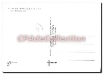 Marselha — Os Marronniers — Edições 'La Cigogne' Hachette — Verso
