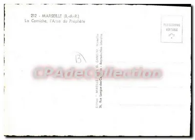 La Corniche, l'Anse du Prophète — Marsylia (B.-du-R.) — Wydanie Mireille — Rewers