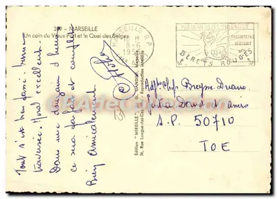 Velho Portos e Quai dos Belgas — Marselha — Edição G. Gandini — Verso