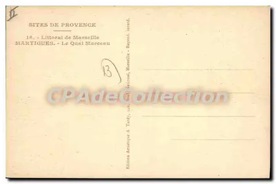 Martigues — Quai Marceau — Artystyczne wydawnictwo Tardy — Rewers