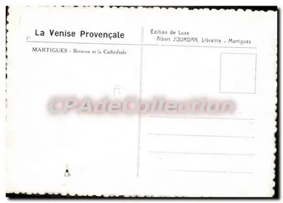 Martigues — Brescon i katedra — Wydawnictwo Luksusowe Albert JOURDAN, Książnica — Martigues — Rewers
