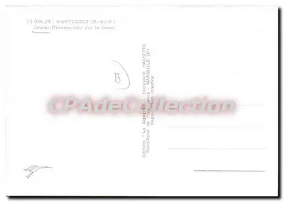 Juegos provenzales en el canal — Martigues (B.-du-R.) — Ediciones 'La Cigogne' — Reverso