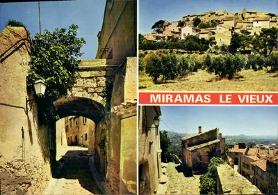 Miramas Le Vieux — vista panorâmica e vielas — Edições 'La Cigaline' Hachette
