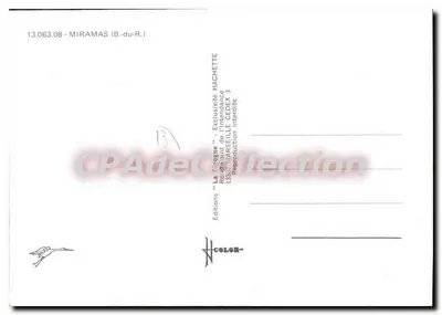 Miramas — vue de la ville — Éditions 'La Crigene' Hachette — Verso