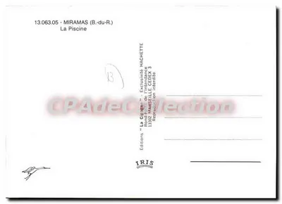 A Piscina de Miramas — Editor IRIS, n° 13.063.05 — Verso