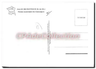 Municipalna basen w Canourges — Salon de Provence (B. du Rh.) — Wydawnictwo La Cigogne — Rewers